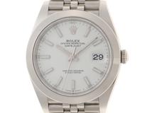 2024年正規保証有　ROLEX　ロレックス　デイトジャスト41　126300　ステンレススチール　ジュビリーブレス　ホワイト文字盤　自動巻き　メンズ　腕時計　C