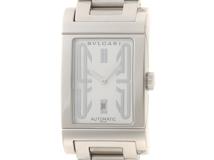 BVLGARI　ブルガリ　レッタンゴロSS　26mm　自動巻き　ステンレススチール　ホワイト文字盤　箱・ギャラ付き　RT45S　2147400287872　【205】
