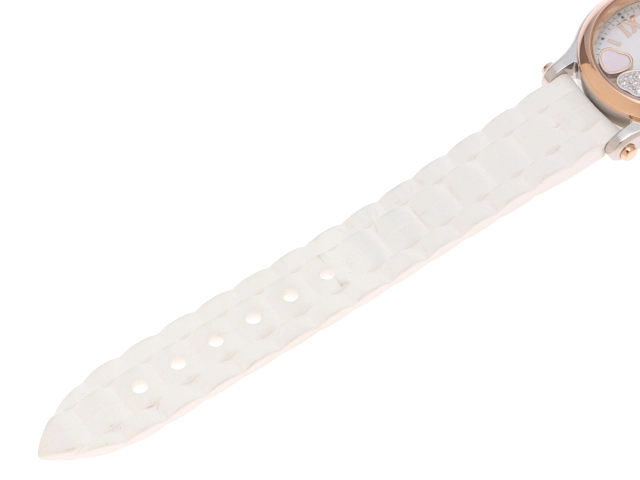 CHOPARD ショパール ハッピーハート ホワイトシェル イエローゴールド/ステンレス/ラバー 278590-6005 レディース クォーツ 2147400289777 【432】