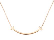 TIFFANY＆CO　ティファニー　Ｔスマイルミディアム　ネックレス　K18ピンクゴールド　5.0g　2147400290452 【471】　RE