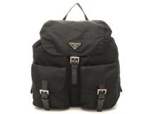 PRADA プラダ リュックサック ブラック ナイロン レザー【473】