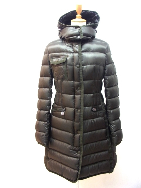 MONCLER モンクレール ダウン コート ナイロン HERMINE カーキ 0 【432