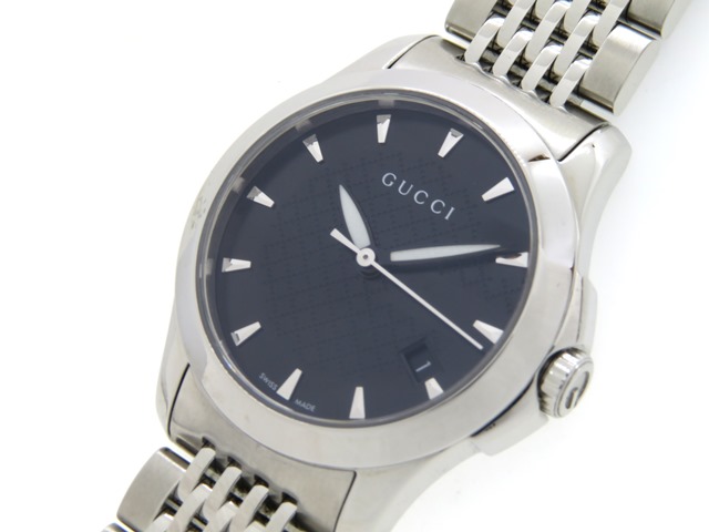 された】 ヤフオク! - GUCCI グッチ 126.5 Gタイムレス 黒文... された