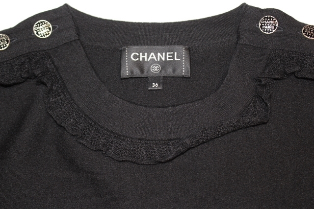 CHANEL シャネル ニット ワンピース レディース 36 ブラック カシミヤ