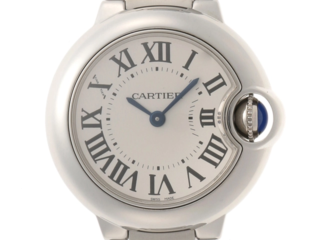 Cartier カルティエ バロンブルーSM W69010Z4 SS 2013年11月正規 クオーツ シルバー文字盤 レディース 【436】  の購入なら「質」の大黒屋（公式）