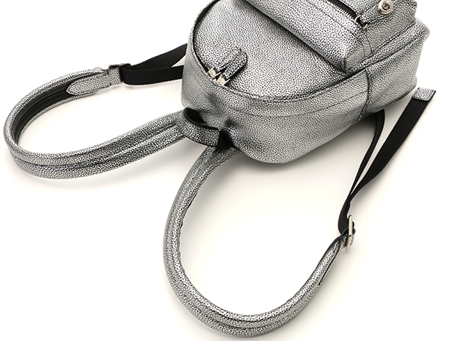 COACH コーチ リュックサック シルバー ブラック レザー
