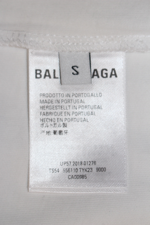 BALENCIAGA バレンシアガ Tシャツ レディースS ホワイト コットン ロゴ