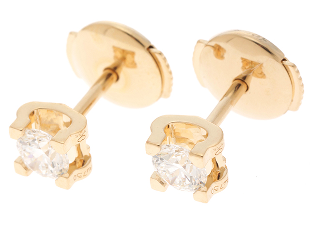 CARTIER カルティエ Cドゥピアス 18Kゴールド ダイヤモンド0.24x2 2.0g 【432】2148103153341 CARTIER カルティエ Cドゥピアス 18Kゴールド ダイヤモンド0.24x2 2.0g 【432】2148103153341