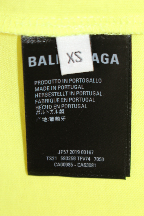 BALENCIAGA バレンシアガ Tシャツ レディースXS イエロー コットン