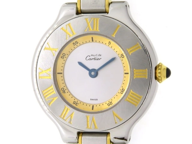 Cartier　カルティエ　マスト21　マストヴァンティアン　女性用腕時計　クオーツ　ステンレス　W10073R6　【474】