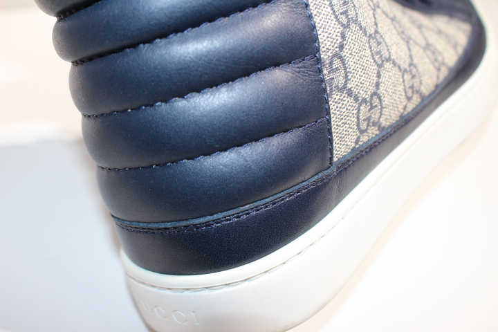 GUCCI グッチ ハイカットスニーカー メンズ6ハーフ 約25.5cmネイビー