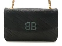 BALENCIAGA バレンシアガ BBチェーンウォレット ブラック レザー 526682 AQ424 1000【431】  の購入なら「質」の大黒屋（公式）