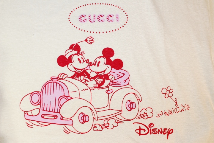 GUCCI グッチ DISNEY (ディズニー) x GUCCI Tシャツ メンズ アイボリー コットン 604176 XJB6T 9230  定価￥63,800- 【200】