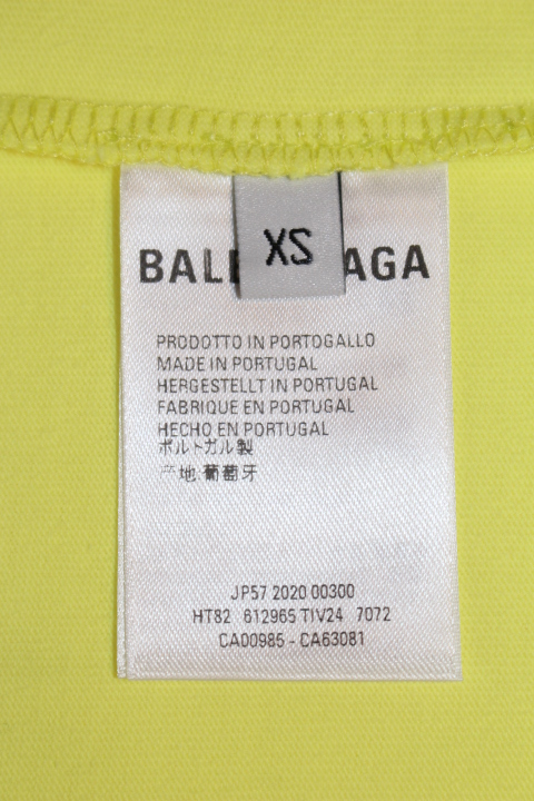 BALENCIAGA バレンシアガ Tシャツ レディース XS イエロー コットン