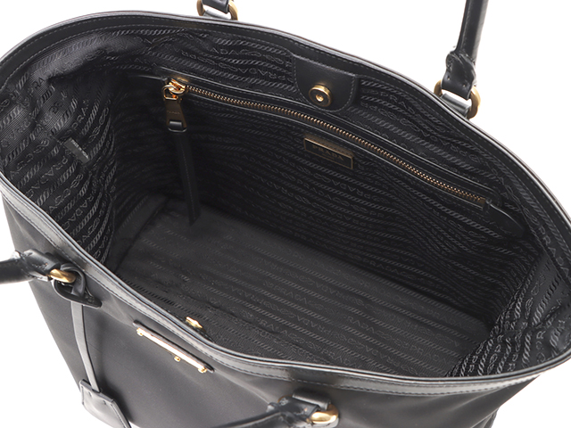 PRADA プラダ トートバッグ ブラック ナイロン レザー 1BG158 【433