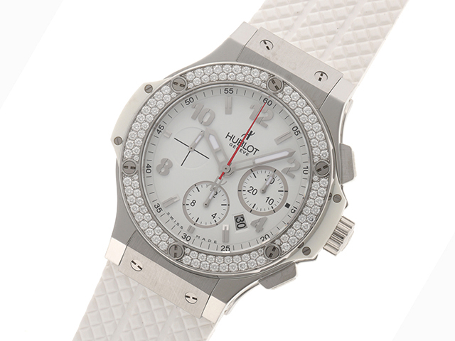 福岡　超美品ウブロ ビッグバン サンモリッツ  ベゼルダイヤ 白文字盤 自動巻 メンズ 福岡 超美品ウブロ ビッグバン サンモリッツ ベゼルダイヤ 白文字盤