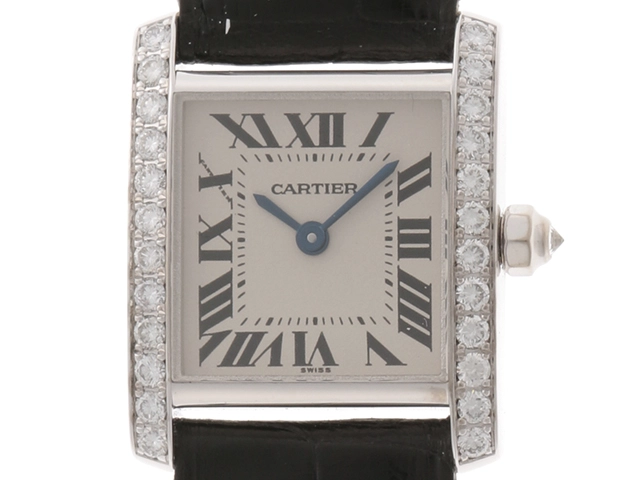Cartier カルティエ 時計 タンクフランセーズSM ダイヤベゼル クオーツ