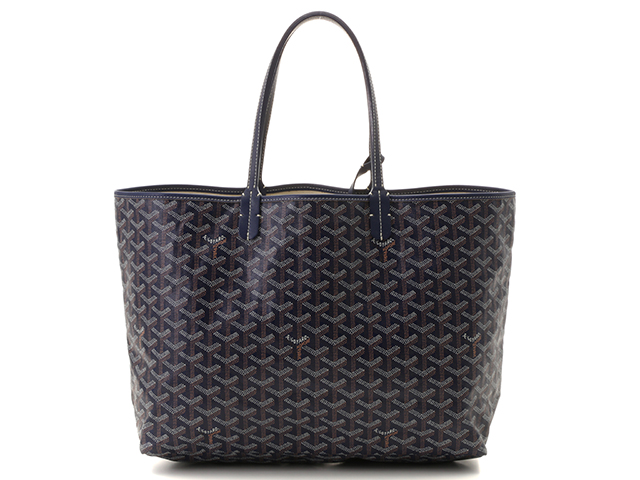 GOYARD ゴヤール サンルイPM ネイビー PVC バッグ トートバッグ 【431