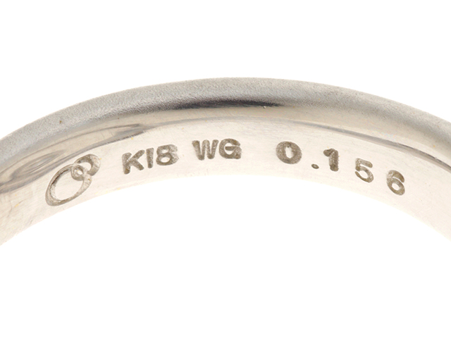 ヴェレッタオッターヴァ K18WG ダイヤモンド リング 0.12ct