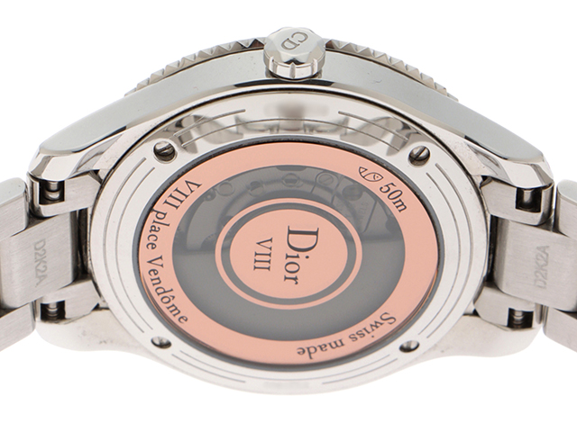 Dior ディオール モンテーニュ CD152510 ピンク文字盤 ベゼル