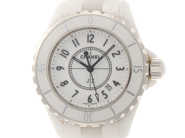 シャネル レディース腕時計 J12 H0968  クオーツ ホワイト セラミック CHANEL  | ウォッチ 白 ファッション 電池式 QZ ブランド小物 ランクAB