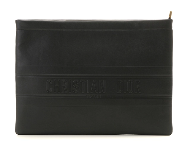 素人採寸Christian Dior クラッチバッグ セカンドバッグ 本革ブラック
