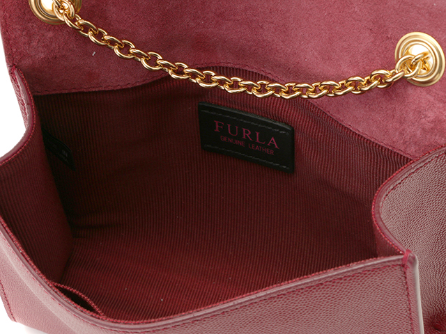 FURLA フルラ ヴィヴァ VIVA チェーンショルダーバ ボルドー