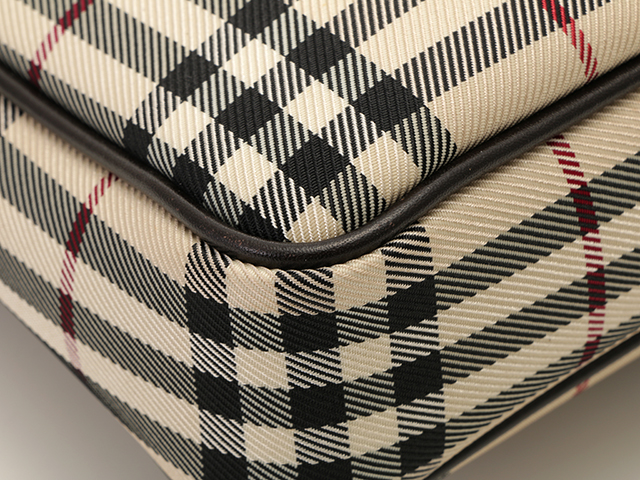 BURBERRY バーバリー ショルダーバッグ チェック柄 ベージュ ダーク