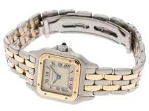 Cartier 時計 カルティエ 　パンテールSM　W25029B6　クオーツ　アイボリー文字盤　YG/SS　女性用時計【430】