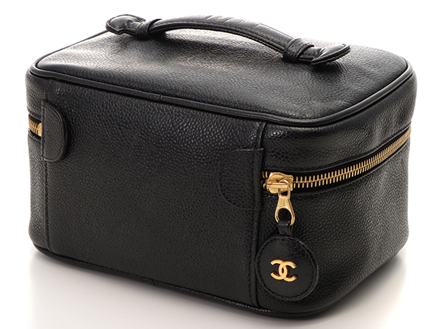 CHANEL シャネル 横型バニティ ブラック/GP キャビアスキン 製造