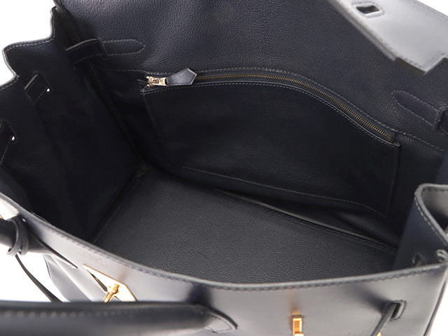 HERMES エルメス バーキン35 ブルーインディゴ ゴールド金具