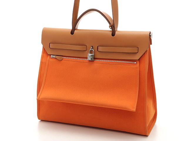 HERMES エルメス エールバッグジップMM ショルダーバッグ オレンジ 