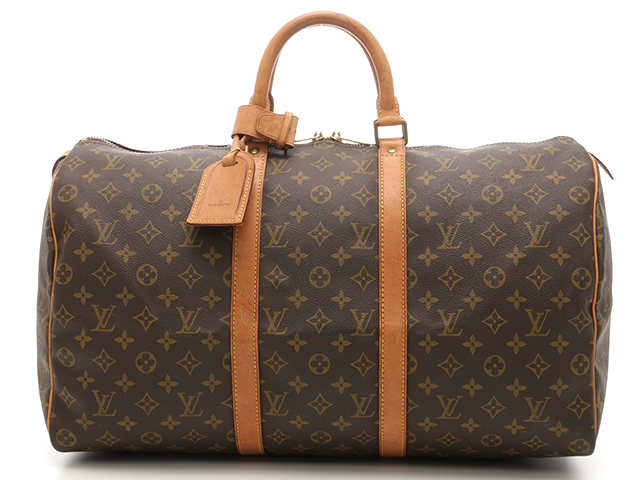 LOUIS VUITTON◇キーポル50_モノグラム_BRW/PVC/BRW【バッグ