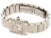 Cartier　カルティエ　時計　W51008Q3　タンクフランセーズSM　白文字盤　レディース　クォーツ　SS　【431】2148103258879