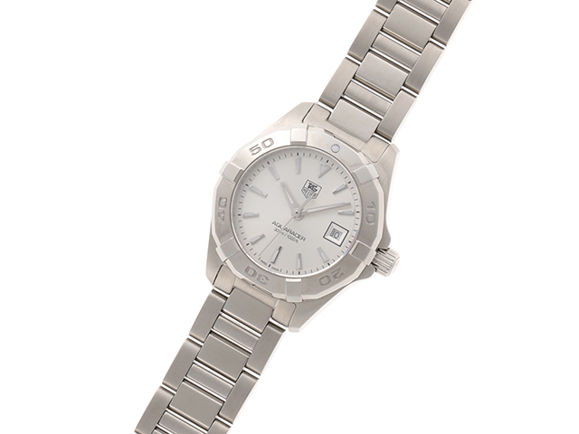 16年10月 Heuer タグホイヤー アクアレーサー Way1411 シルバー文字盤 ステンレススチール レディース 432 の購入なら 質 の大黒屋 公式