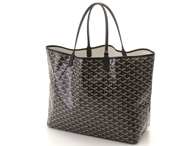 GOYARD ゴヤール サンルイGM トートバッグ ブラック ブラウン PVC