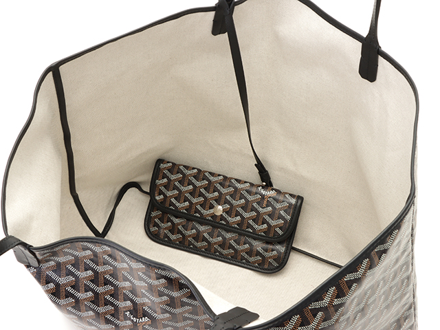 GOYARD ゴヤール サンルイGM トートバッグ ブラック ブラウン GOYARD ゴヤール サンルイGM トートバッグ ブラック ブラウン