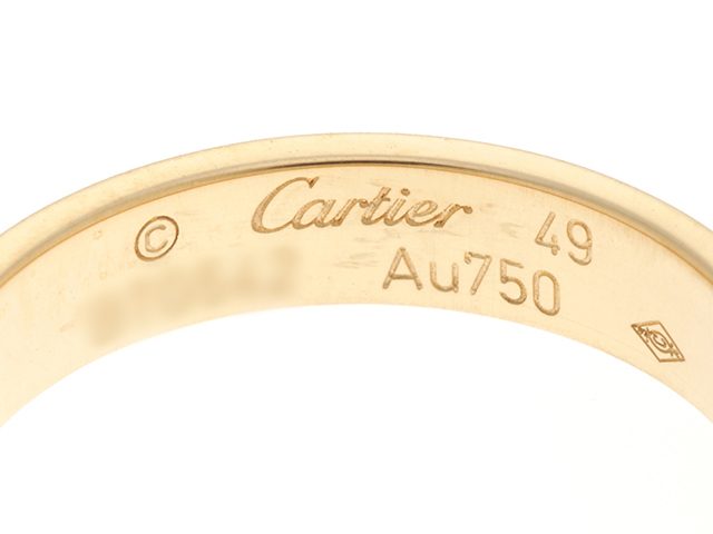 Cartier カルティエ　貴金属・宝石　ミニラブリング　YG　イエローゴールド　3.0ｇ　＃49【472】HU