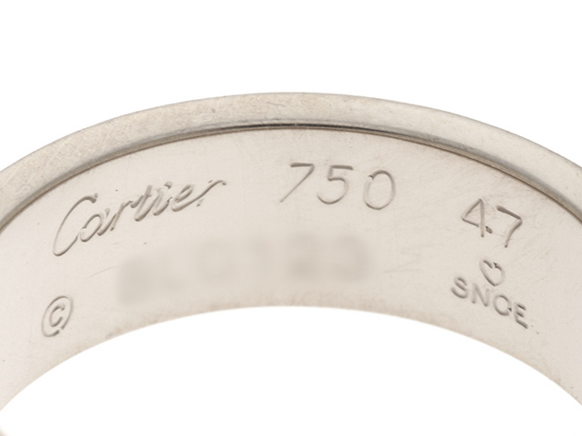 Cartier カルティエ　貴金属・宝石　ラブリング　WG　ホワイトゴールド　6.3ｇ　＃47【472】HU