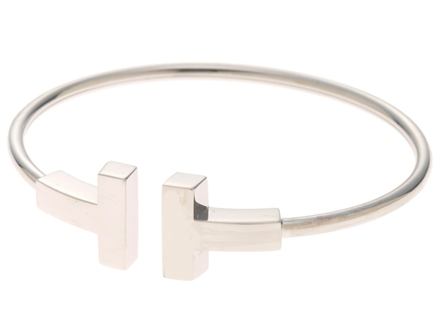 TIFFANY＆CO ティファニー Tワイドワイヤー ホワイトゴールド 
