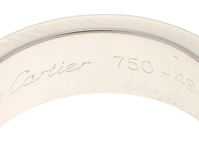 Cartier カルティエ リング ラブリング ホワイトゴールド ハーフダイヤモンドリング WG D 7.9g ＃49【204】