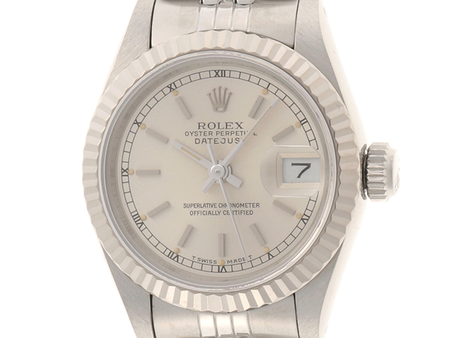 Ｒ番 】ROLEX ロレックス デイトジャスト 69174 WG/SS/シルバー文字盤 ...