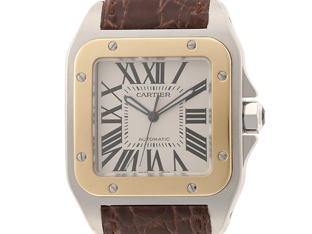 Cartier カルティエ サントス100 LM 自動巻き W20072X7 白文字盤