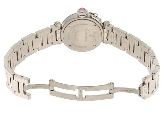 Cartier カルティエ ミスパシャ ステンレス ピンク文字盤 レディース クオーツ W 30m防水 女性用腕時計 473 の購入なら 質 の大黒屋 公式