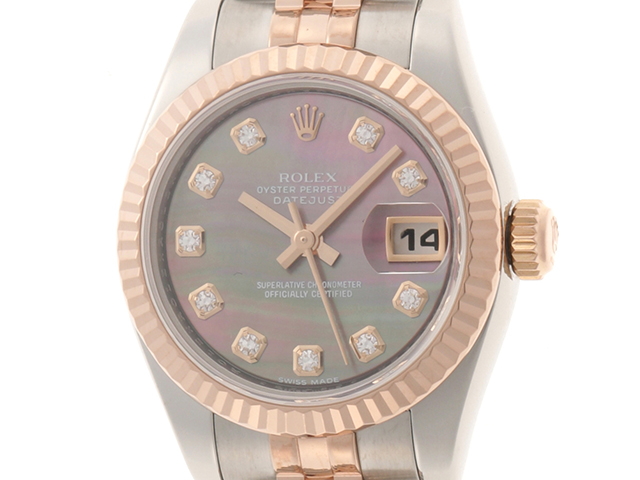 G番 Rolex ロレックス 時計 デイトジャスト ng レディース ピンクゴールド ステンレス 自動巻き 430 の購入なら 質 の大黒屋 公式