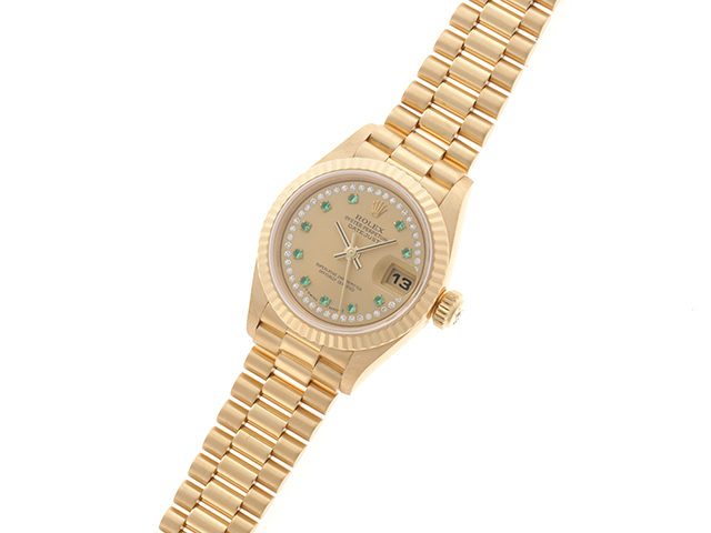 S番 ROLEX ロレックス デイトジャスト 69178LE レディース YG 10P