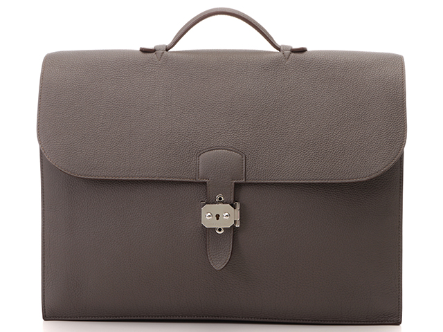 Hermes エルメス バッグ 書類かばん ハンドバッグ ビジネスバッグ サックアデ ペッシュ 41 マチ2 エタン シルバー金具 トゴ グレー系 430 の購入なら 質 の大黒屋 公式
