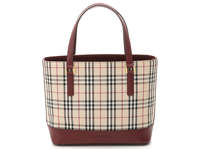 ○美品○BURBERRY バーバリー トートバッグ ノバチェック×ホワイト-