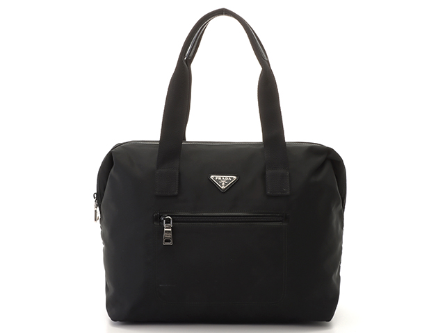 PRADA プラダ トートバッグ BR4377 TESSUTO+CALF ナイロン/レザー NERO ブラック 【205】