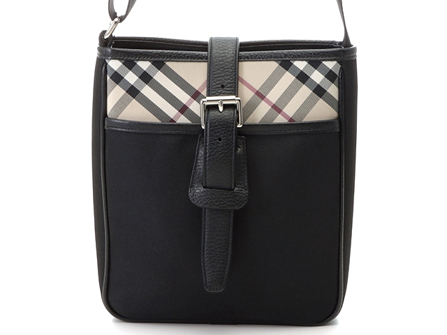 BURBERRY　バーバリー　ショルダーバッグ　ノバチェック　ブラック／マルチ　キャンバス／レザー　【472】2148103284748